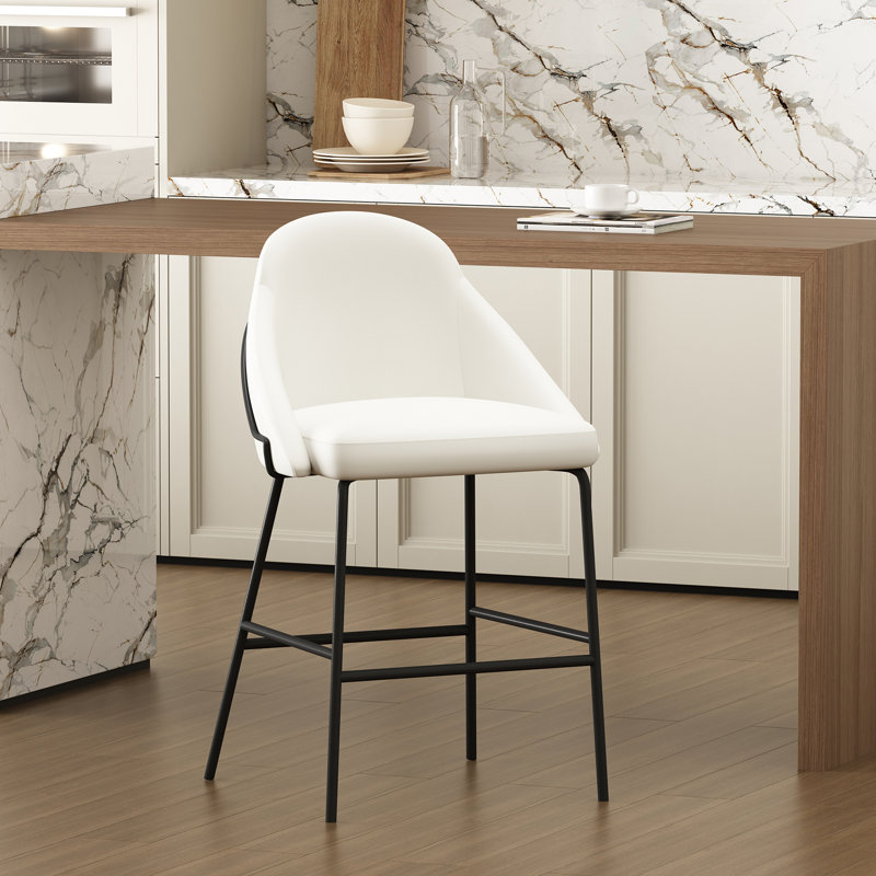 Tabouret de bar Gracie, Siège gris / cadre doré, Tabouret de bar (siège d'une hauteur de 29,1 po)