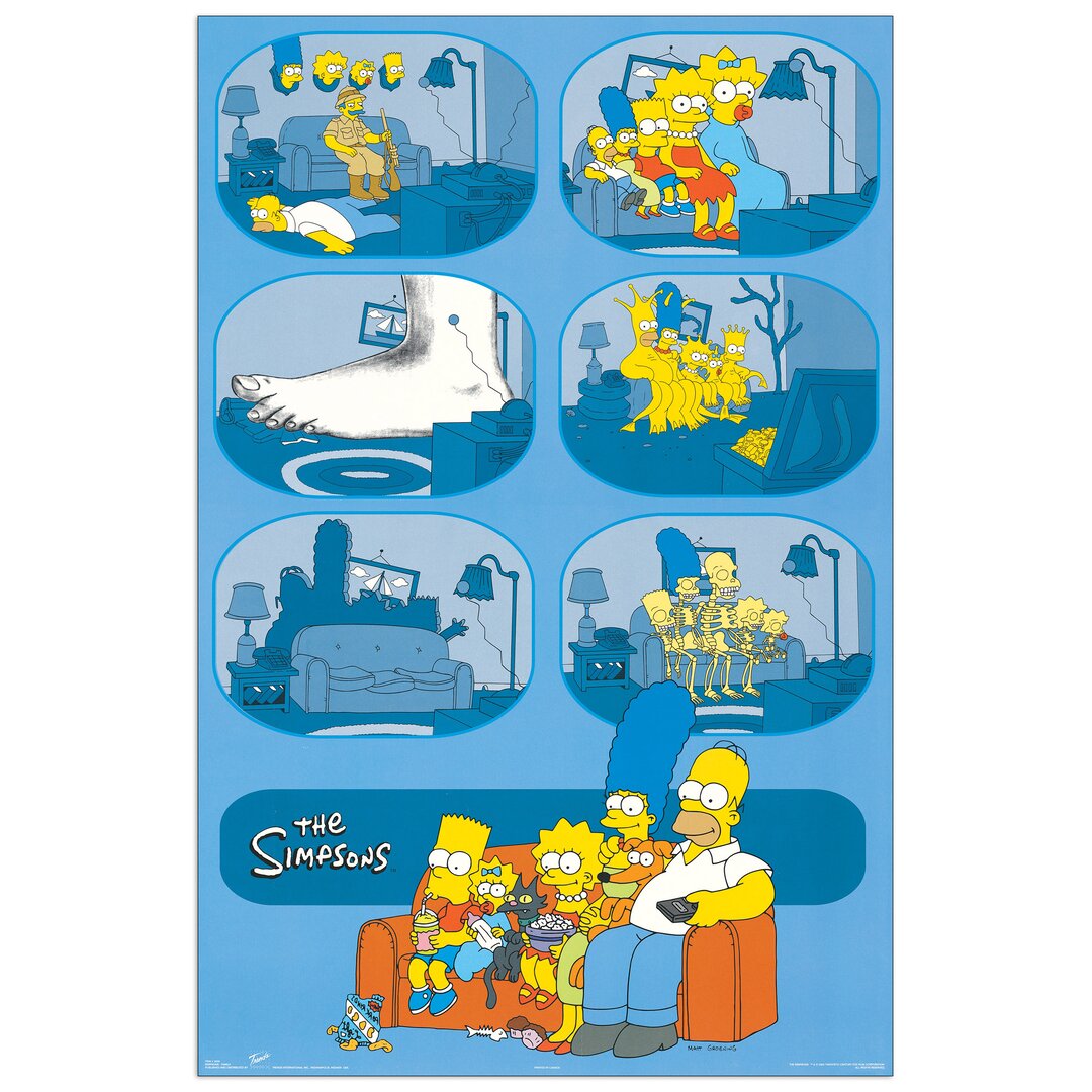 Paneel Die Simpson Family, Grafikdruck