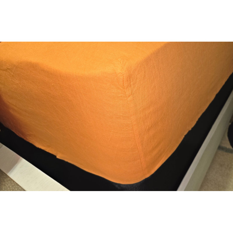 Drap-housse en lin, couleur topaze, simple TG, Drap-housse pour lit double TG