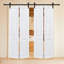 Porte pliante artisanale 3/4 po d'épaisseur 36 po X 79 po Porte de grange coulissante en MDF blanc avec trousse de quincaillerie-132741350