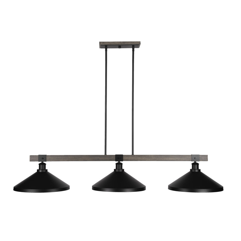 Barre d'éclairage 3 lumières Tacoma, Noir mat