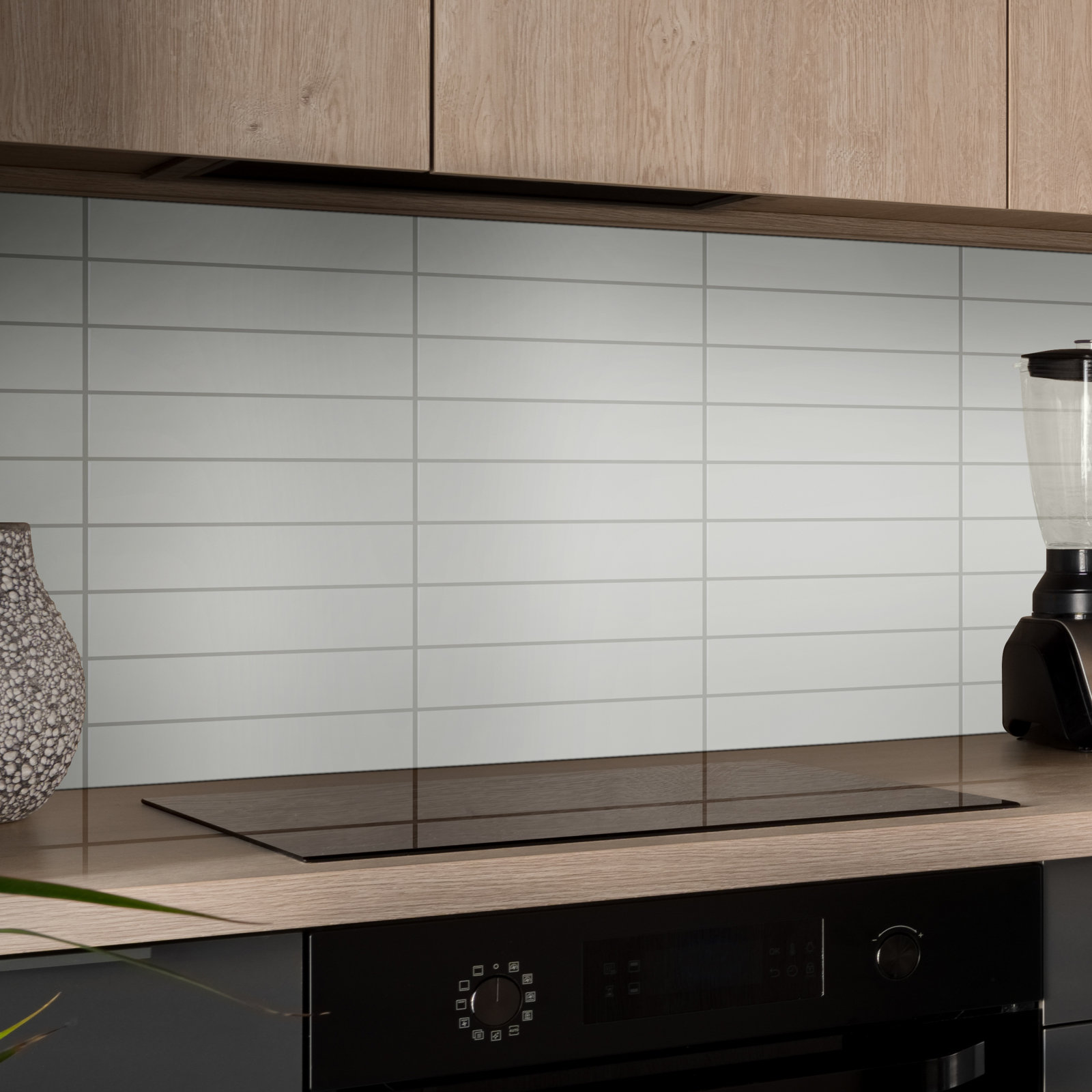 Illume Cloud White 2 in. x 8 in. Glossy Ceramic Wall Tile