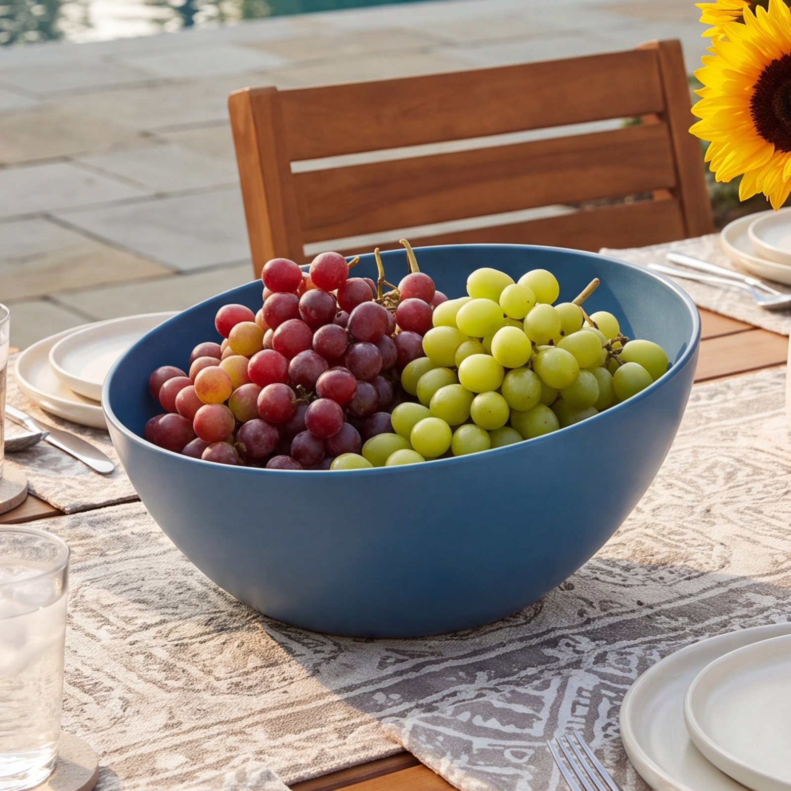 Orbit Serving Bowl, Blue