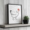Croquis de poulet noir et blanc par Cat Thurman Designs, reproduction d'art