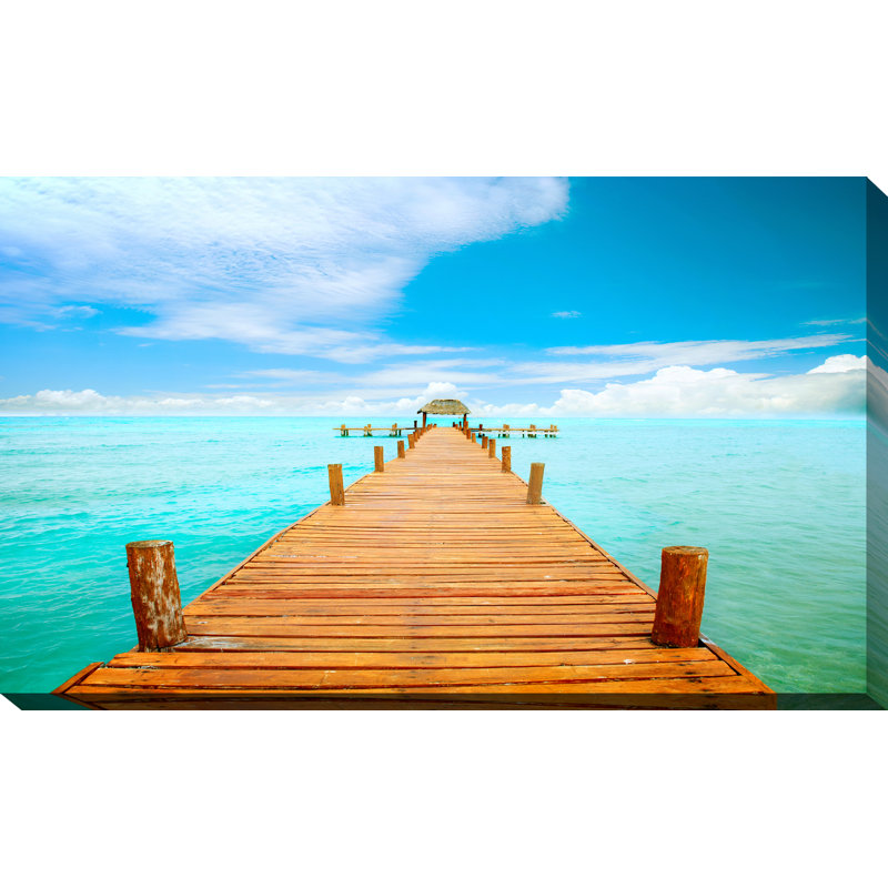 « jeté on isla mujeres, mexique », reproduction de photo sur toile tendue, H 24 po x l 40 po x P 1 po