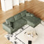 Fauteuil modulaire à 3 places de 114,5 pi avec fauteuil inclinable en L, en forme de L et de méridienne, trois coussins de soutien de la nuque et deux coussins décoratifs pour regarder la télévision 2 en 1-698015447