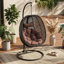 Fauteuil à œufs en osier avec support Charlie / Jade Charlie-Jade-648300616