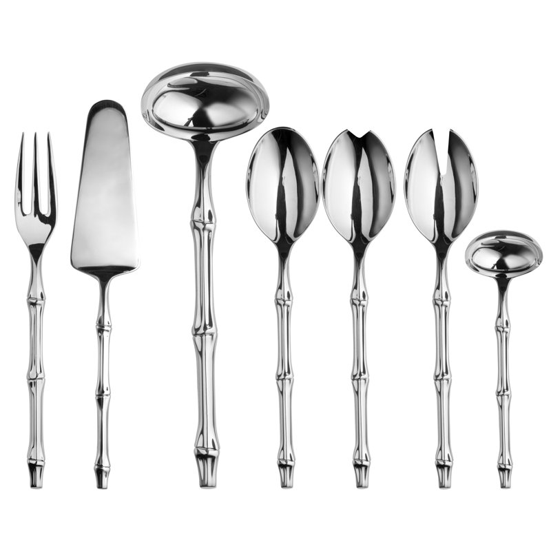 Bali 7 Piece Stainless Steel Hostess Set
