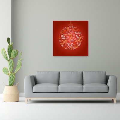 Minimalist Christmas Ornament Minimalist Abstract Contemporary Christmas Tree Winter Landscape Wall Art Print 1 Piece Wrapped Canvas Wall Art