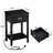 Modern Bedroom Set Bed Frame With Upholstered Headboard And 1 Drawer Nightstands With USB Charging Ports-260908331