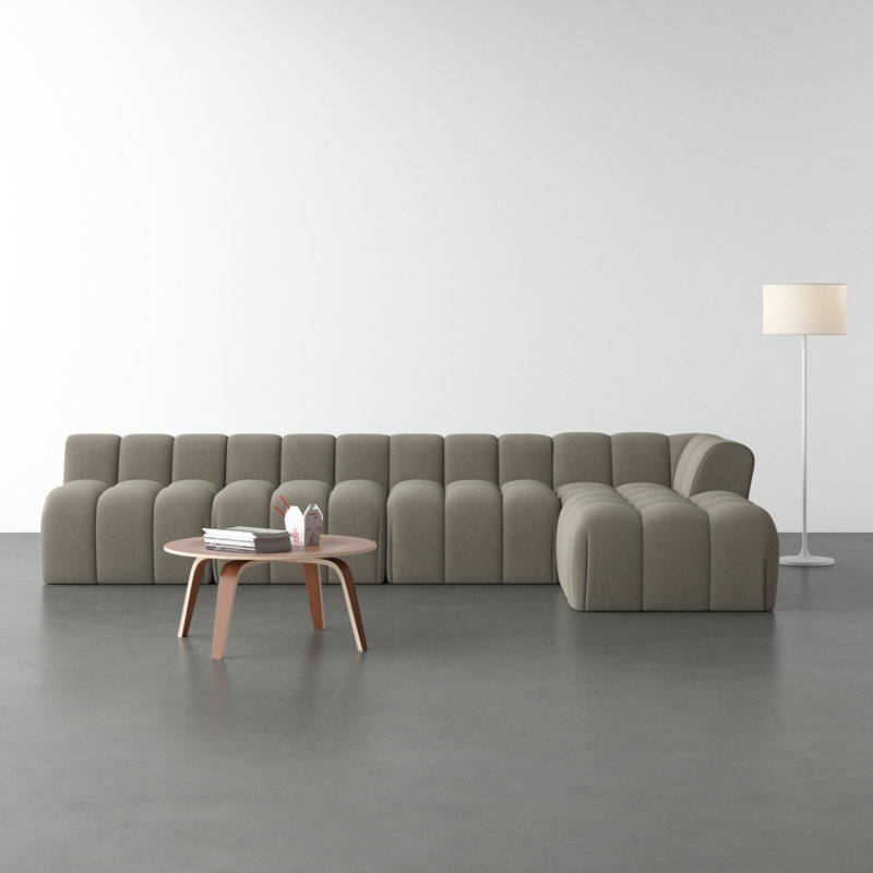 Azion 5 - Piece Modular Upholstered Reversible L-Sectional