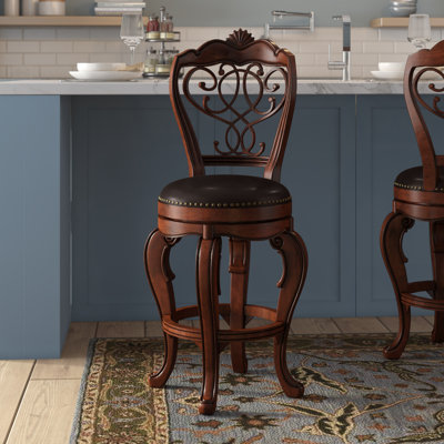 Henriet Swivel Upholstered Counter Stool