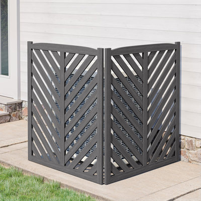 Wooden Outdoor Privacy Fence Panels (2 Panels)