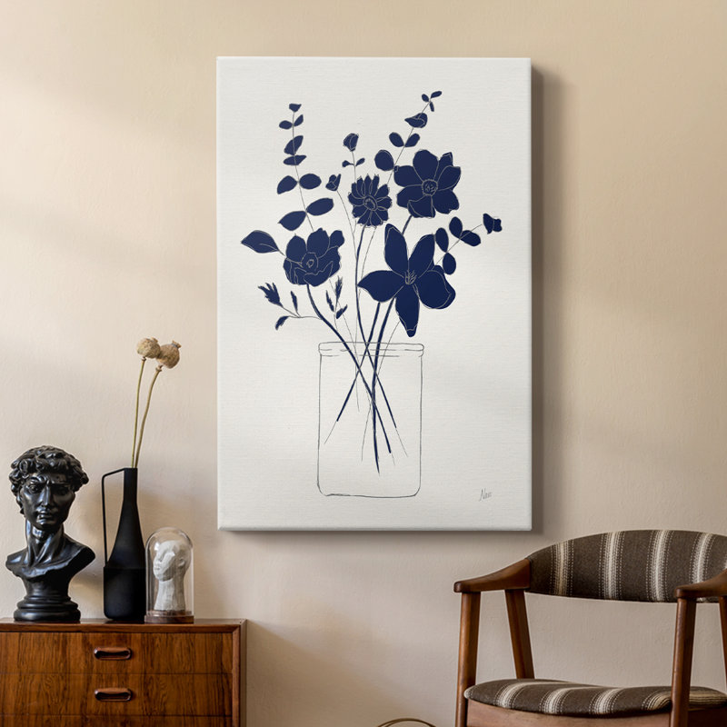 Indigo croquis I - galerie sur mesure, H 18 po x l 12 po