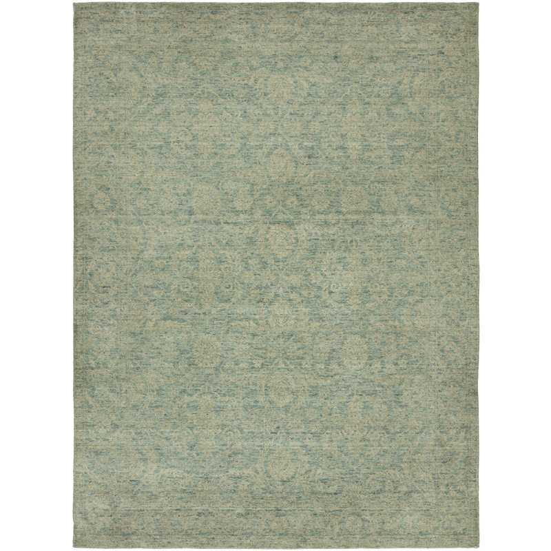 Nella Floral Area Rug in Green, Rectangle 2' x 3'