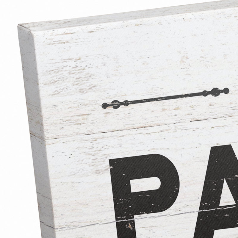 «Mom's Pantry», art textuel sur toile tendue