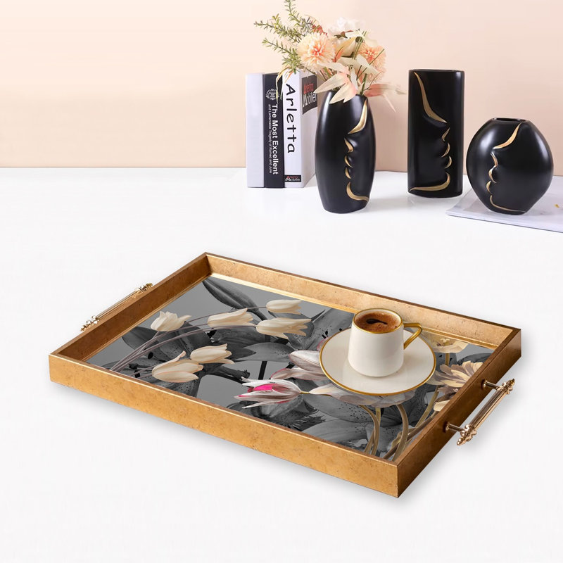 Élégant plateau en verre de 19,7 po x 11,4 po x 1,4 po | Fabrication 100% verre durable | Facile à nettoyer avec un chiffon humide | Idéal pour le service, la présentation décorative et l'organisation | Ajout élégant à la décoration intérieure
