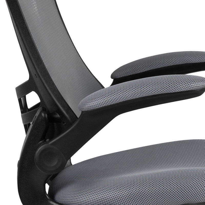 Chaise de dessinateur en polyester / mélange de polyester H 50,75 po x l 24,5 po x P 25,5 po, Gris foncé
