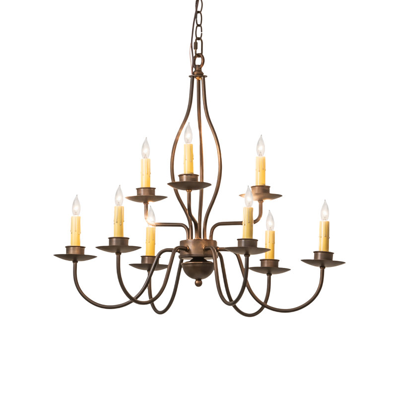 Lustre à niveaux 9 lumières façon bougie