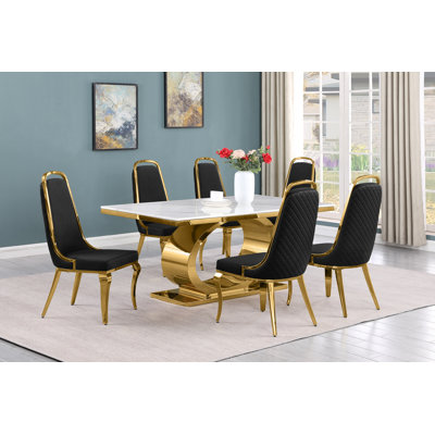 Ensemble de salle à manger rectangulaire 39 po de large Khiri