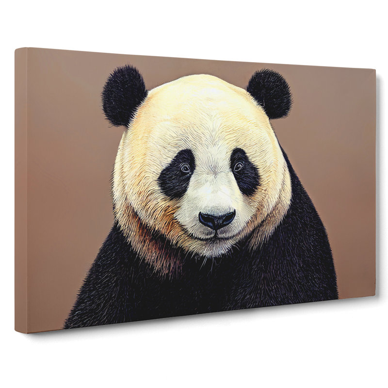 Fascinating Panda - Wrapped Canvas, 40cm H x 60cm W x 3cm D