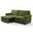 93'' Wide Chenille Tufted Convertible Sofa Bed with Pull-Out Sleeper and 5-Position Adjustable Backrest-113947854