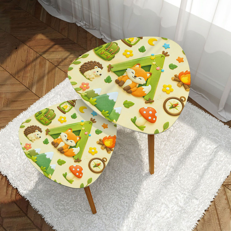 Ensemble de 2 tables basses gigognes Triangle
