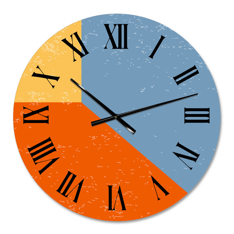 Minimal Compostions géométriques de formes élémentaires III - horloge murale moderne, Petit