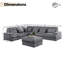 Canapé modulaire en U 7 pièces avec repose-pieds amovible Cloud-1743972006
