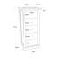 45 cm W Chest of 5 Drawers