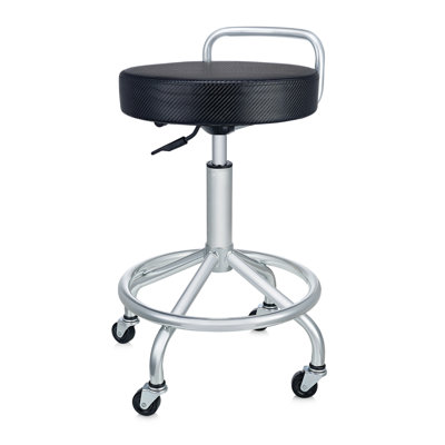 Tabouret pivotant à hauteur réglable avec roulettes