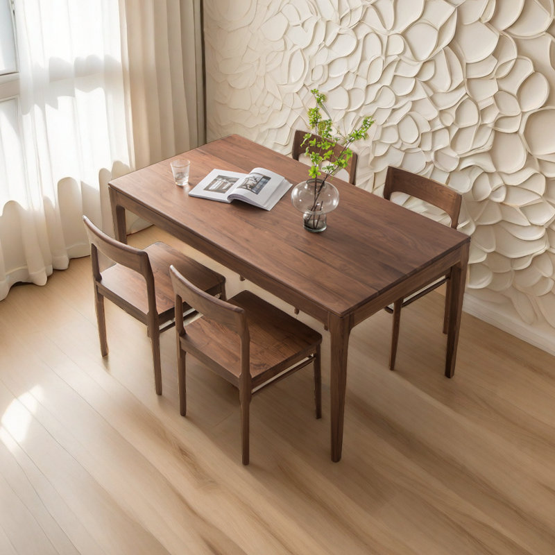 Table de salle à manger Naumaan, H 29,5 po x L 70,9 po x l 31,5 po, Cerisier