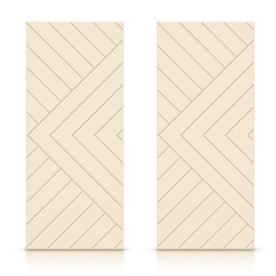 Hollow Paneled Painted without Installation Hardware Kit Sliding Closet Doors