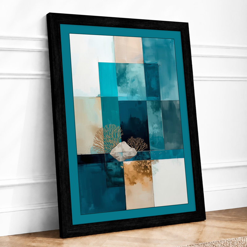 Shell in Abstract Minimalist - Framed Print, A1 - 84.1 x 59.4 cm, Black