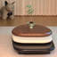 Table basse rotative moderne en bois pour le salon, table de salon minimaliste de style contemporain