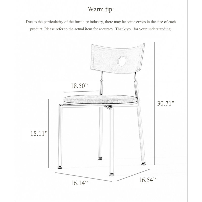 Chaise de dossier en acier inoxydable, Noir/brun foncé