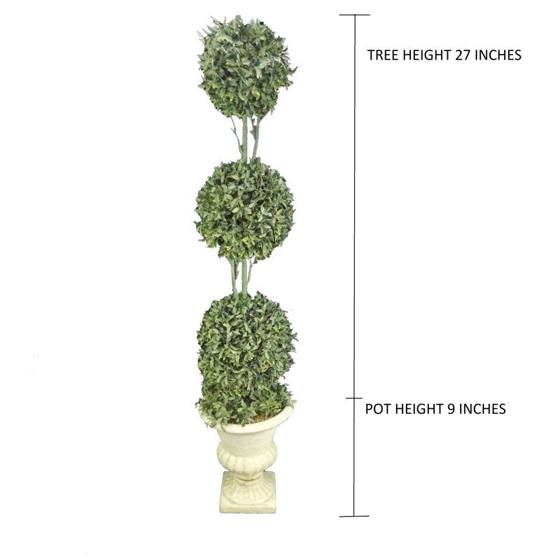 35'' Faux Boxwood Topiary in Pot