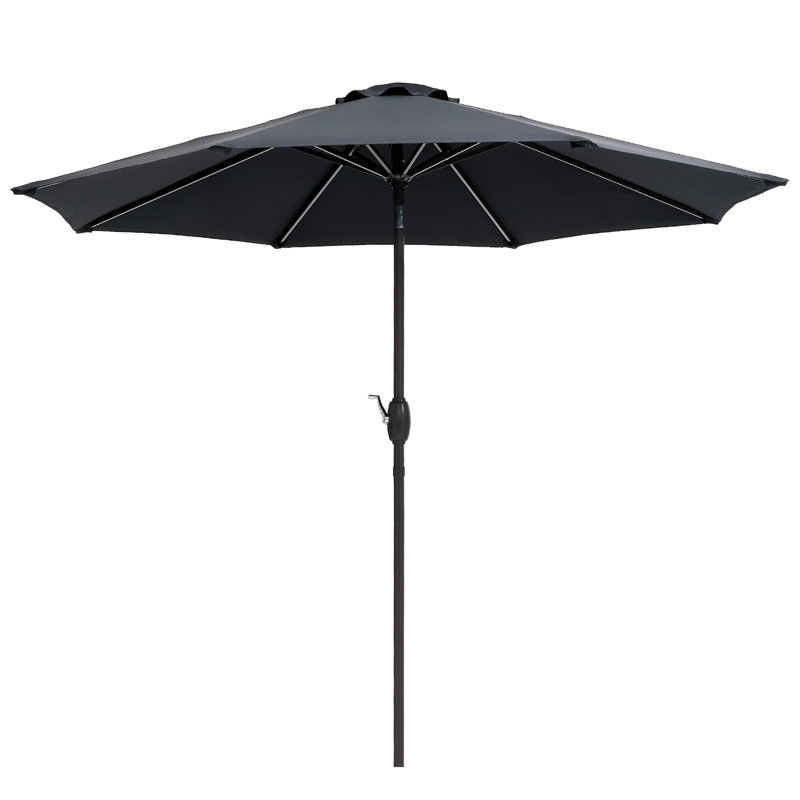 Parasol de marché 108 po Markert, H 7,64 pi x l 9 pi x P 9 pi, Noir