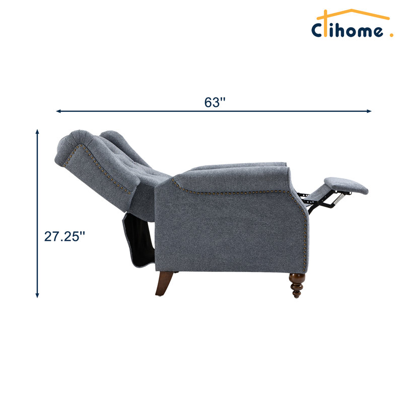 Fauteuil inclinable manuel de 30,31 po de largeur, Bleu