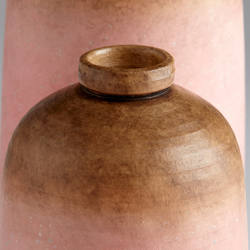Sandy Ceramic / Porcelain Table Vase, 16'' H x 7'' W x 7'' D