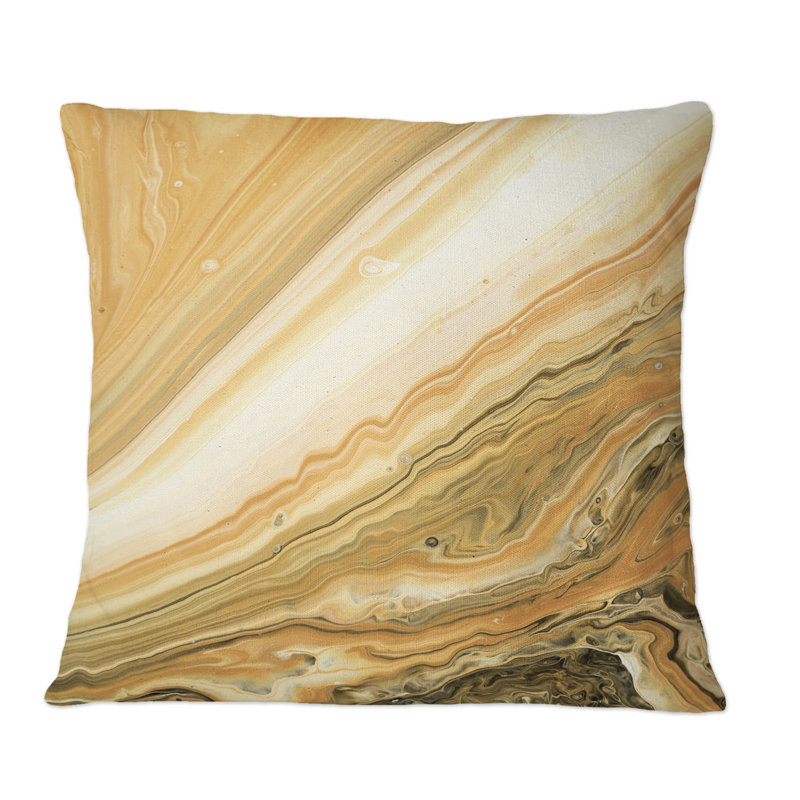 Coussin décoratif orange et jaune en onyx orange et moderne, 16 po x 16 po