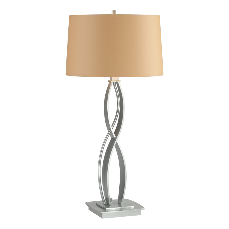 Almost Infinity Table Lamp, Flax, Vintage Platinum