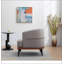 Fauteuil demi-tonneau moderne avec accoudoirs rembourrés-290685204