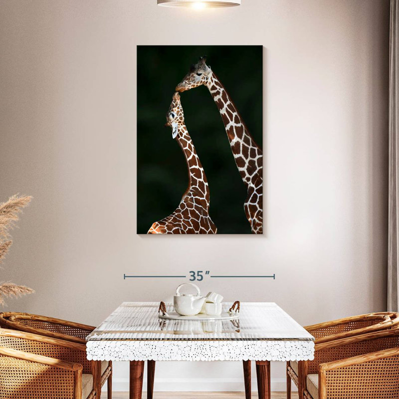 Girafes affectueuses, H 36 po x l 24 po