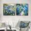 Hortensia jardin délice harmonie I - art mural hortensia - art mural traditionnel pour le salon 2 pièces