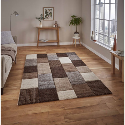 Brooklyn area rug Machine Woven Rectangle Beige/Grey