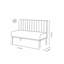 Banc rembourré en similicuir Meegan