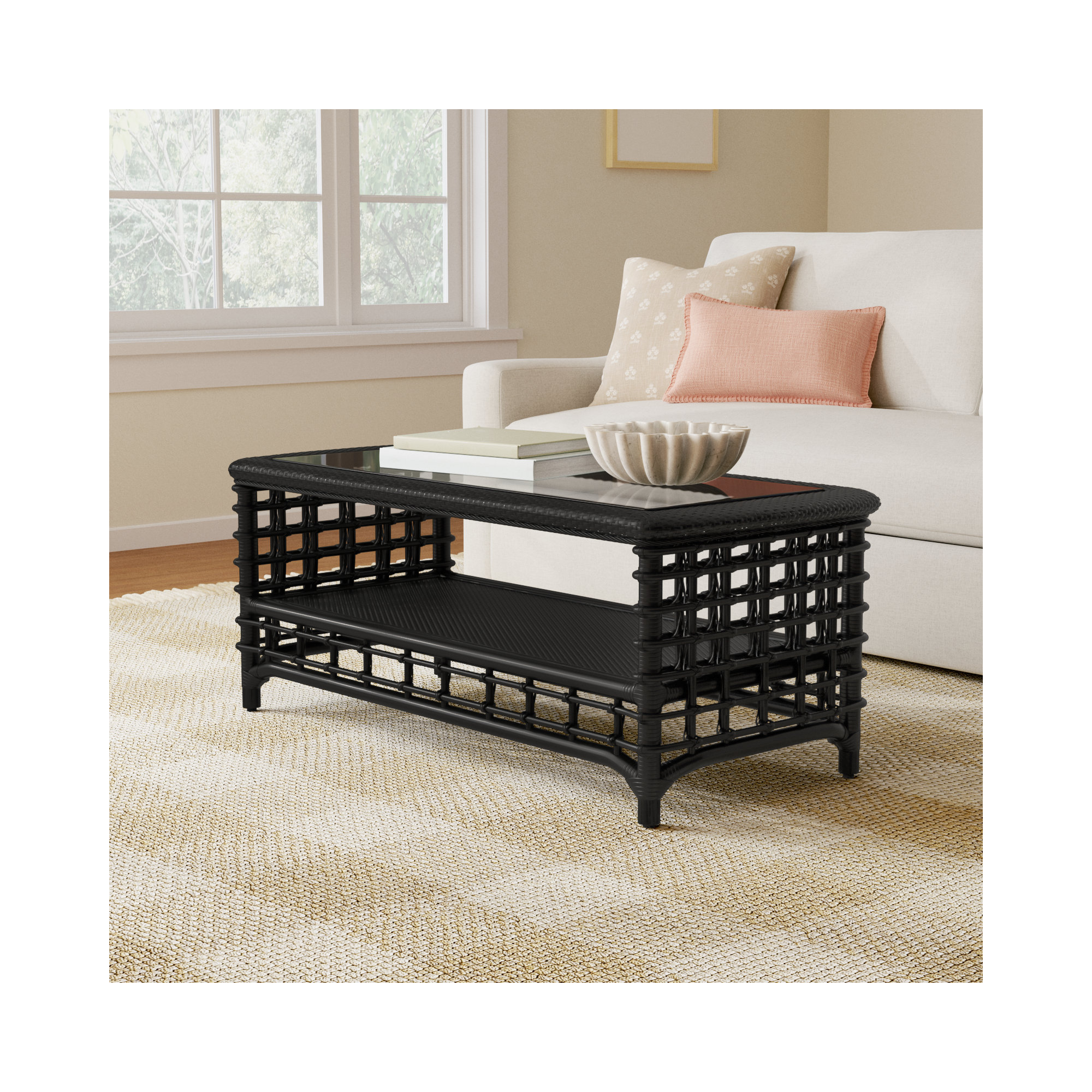 Luca Coffee Table, Antique Black