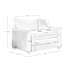 Velours côtelé beige, 5 avec support ergonomique, look cinéma maison, combinaison de design rétro et chic, confort