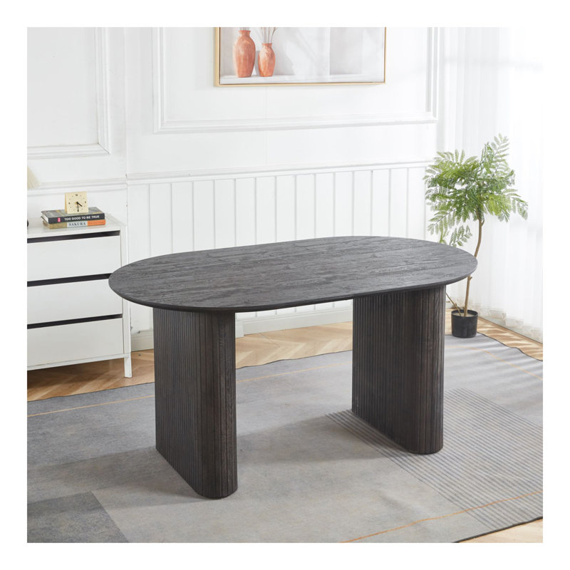 Table extensible, table à manger, table de bureau, table basse, panneau de fibres à densité moyenne, Noir